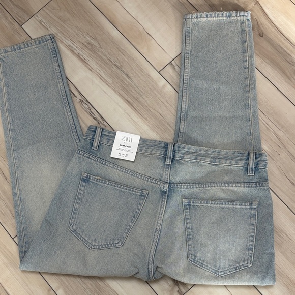 Zara Denim - Zara Light Blue Denim Slim Crop Jeans